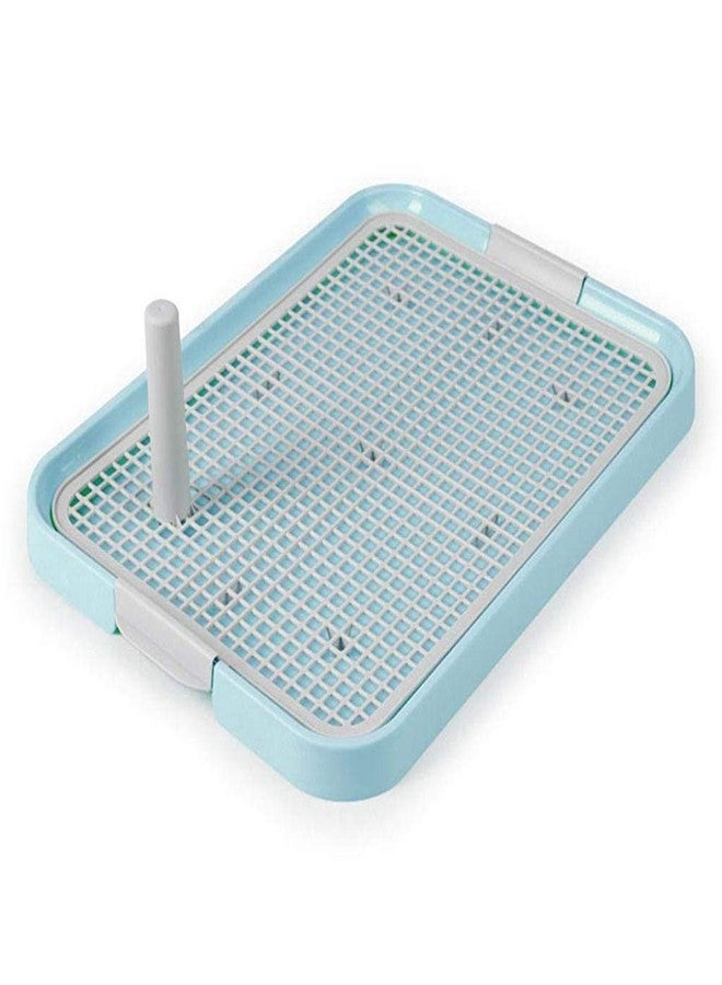 PATPAT® Dog Pet Puppy Potty Training Indoor Mesh Toilet Regular Protect Litter Tray Pan Pad Holder Keep Paws Dry and Floor Clean (19X 14 Inch, Blue) - Image 3